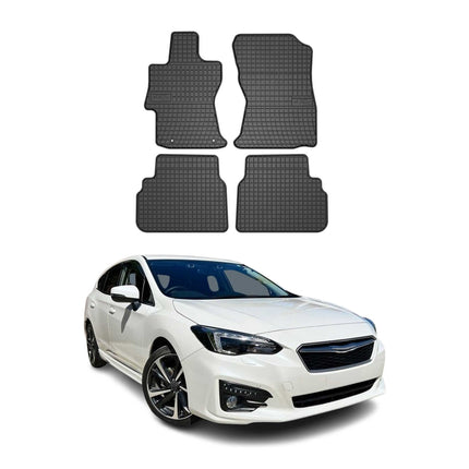 OMAC Gummi Fußmatten für Subaru Impreza 2016-2023 Automatten Gummi Schwarz 4tlg