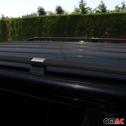 Dachreling Dachgepäckträger Relingträger für Fiat Scudo 2007-2016 L1 Alu Schwarz