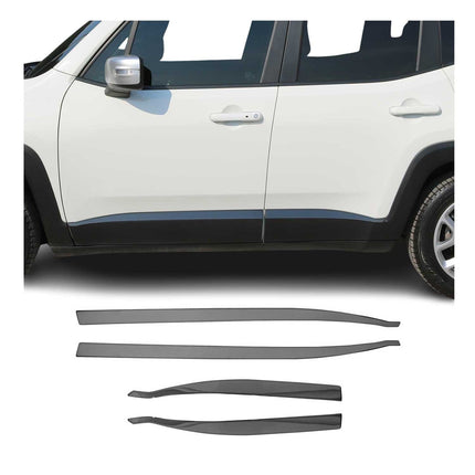 Seitentürleiste Türschutzleiste für Jeep Renegade 2015-2024 Chrom Dunkel 4x