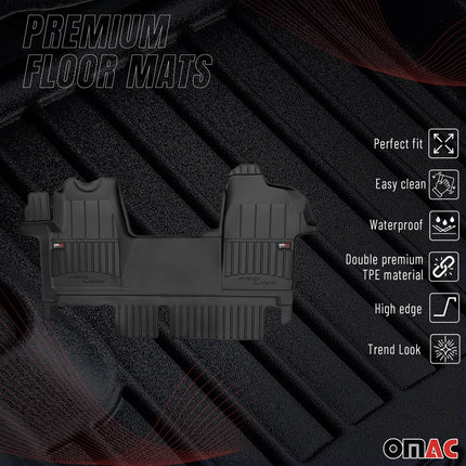 OMAC Gummi Fußmatten für Nissan NV400 2012-2022 Premium TPE Automatten 1tlg