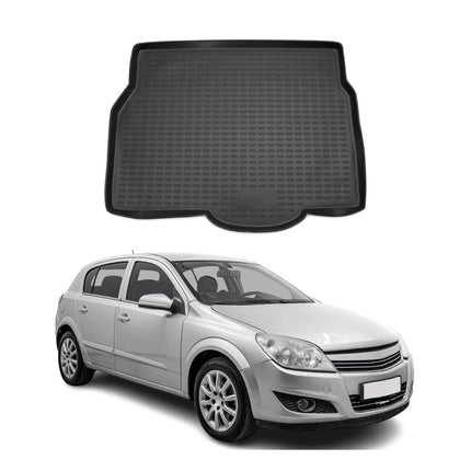Kofferraummatte Kofferraumwanne für Opel Astra 2004-2014 Gummi TPE Schwarz