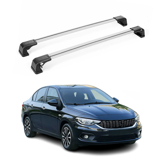Dachträger Grundtäger für Fiat Tipo Limo 2015-2026 75kg Aluminium Silber 2 tlg