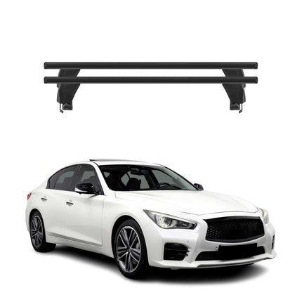 Menabo Dachträger Grundtäger für Infiniti Q50 2014-2024 50kg Alu Schwarz 2 tlg