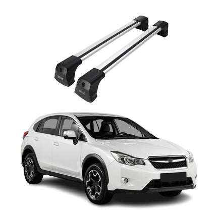 Dachträger Grundtäger für Subaru XV mk1 2012-2017 75kg Aluminium Silber 2 tlg