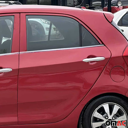 Fensterleisten Zierleisten für Kia Picanto Schrägheck 2011-2017 Edelstahl 4tlg