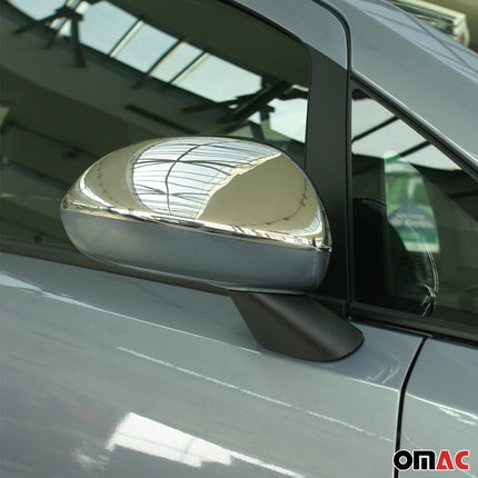 Spiegelkappen Spiegelabdeckung für Opel Corsa D 2006-2014 Edelstahl Chrom 2tlg