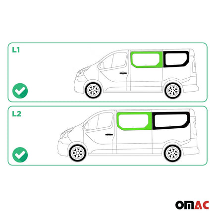 Seitenfenster Auto für Fiat Talento 2016-2020 L1 L2 Kasten Vorne Links Schwarz