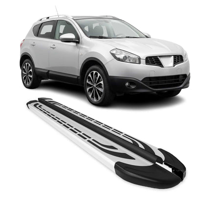 Trittbretter Seitenschweller Seitenbretter für Nissan Qashqai J10 2006-2014 Alu