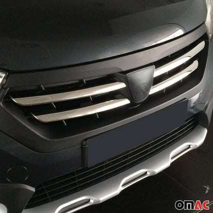 Kühlergrill Grillleisten für Dacia Lodgy Stepway ab 2012 Edelstahl Chrom 4tlg