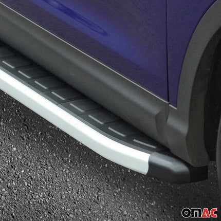 Seitenschweller Seitenbretter Trittbretter für Skoda Yeti 2009-2017 Alu Schwarz