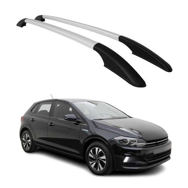 Aluminium Dachreling Relingträger für VW Polo 2017-2021 Silber 2x