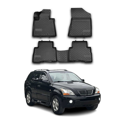 OMAC Gummimatten Fußmatten für Kia Sorento 2012-2015 TPE Automatten Schwarz 4x