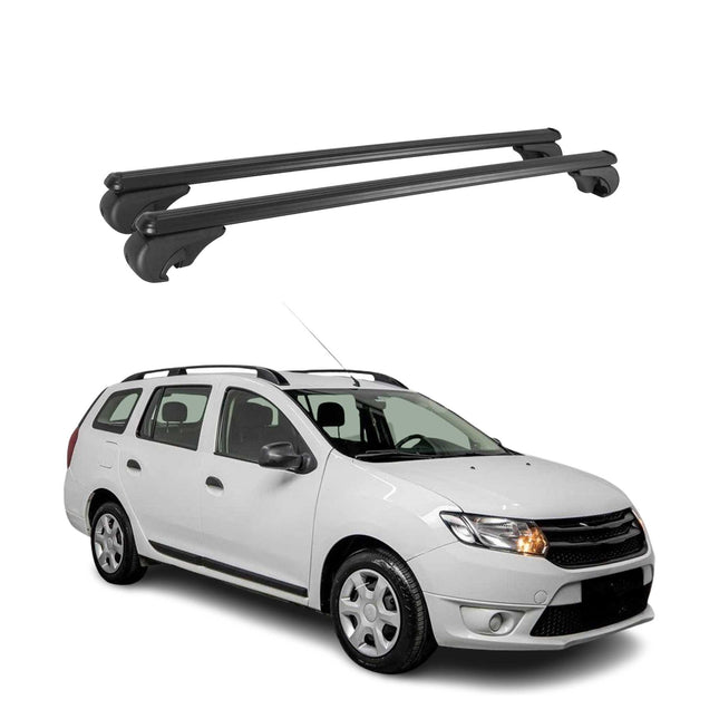 Dachträger für Dacia Logan MCV 2012-2024 Gepäckträger Grundträger Alu Schwarz 2x