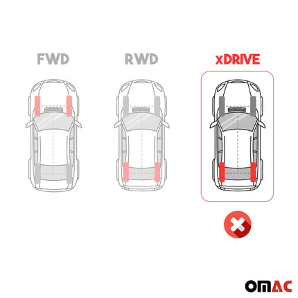 OMAC Gummi Fußmatten für BMW 3er Limo Wagon F30 F31 M3 F80 2012-2019 Premium TPE