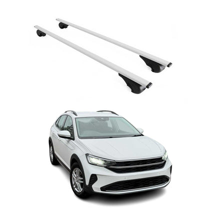 Dachträger Gepäckträger für VW Taigo 2021-2026 Grundträger Metall Silber 2tlg