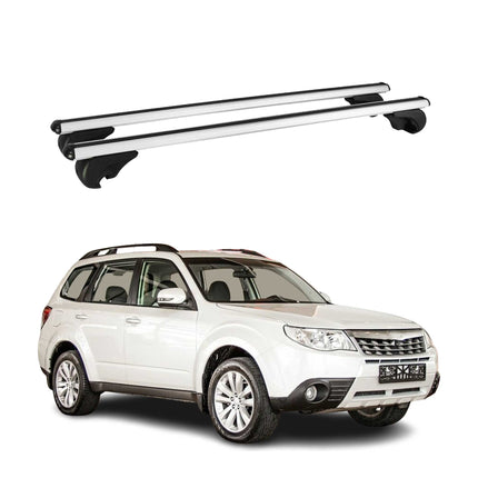 Dachträger Grundtäger für Subaru Forester III 2008-2013 75kg Alu Grau 2 tlg