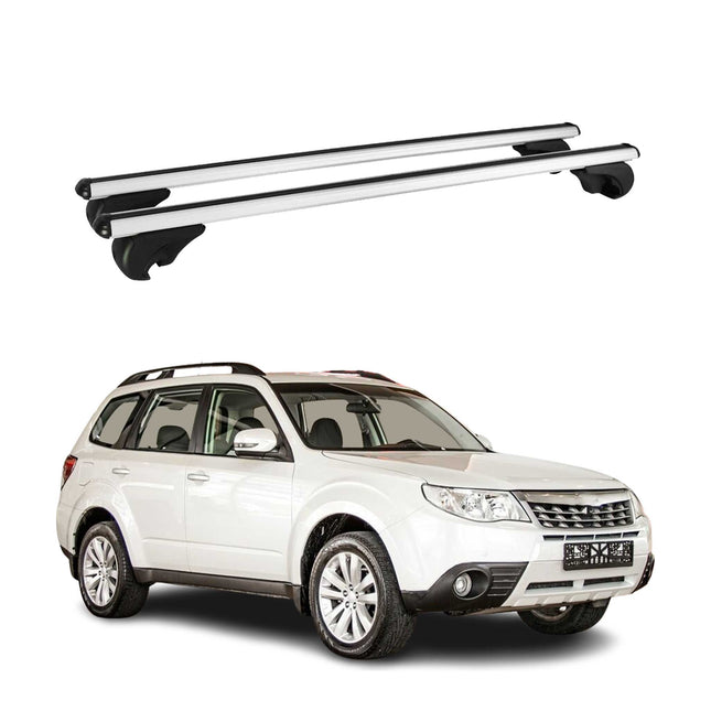 Dachträger Grundtäger für Subaru Forester III 2008-2013 75kg Alu Grau 2 tlg