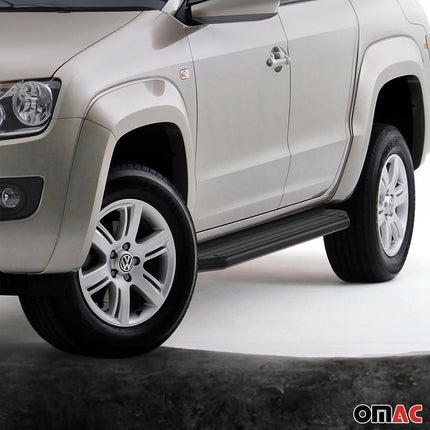 Trittbretter Seitenschweller für VW Amarok 2010-2016 Alu Schwarz ABE