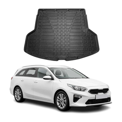 Kofferraumwanne Laderaumwanne für Kia Ceed Estate SW 2019-2026 Gummi TPE Schwarz