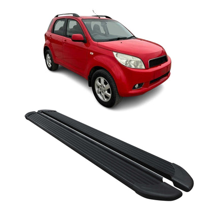 Seitenschweller Trittbretter Schweller für Daihatsu Terios 2005-2016 Alu Schwarz