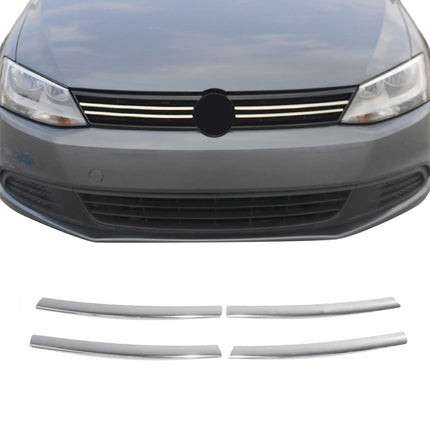 Kühlergrill Leisten Grillleisten für VW Jetta 2010-2014 Edelstahl Chrom 4tlg