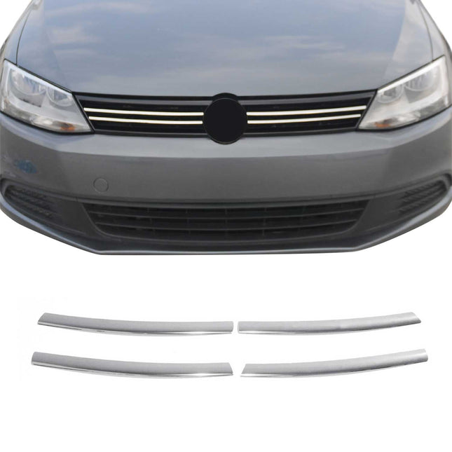 Kühlergrill Leisten Grillleisten für VW Jetta 2010-2014 Edelstahl Chrom 4tlg