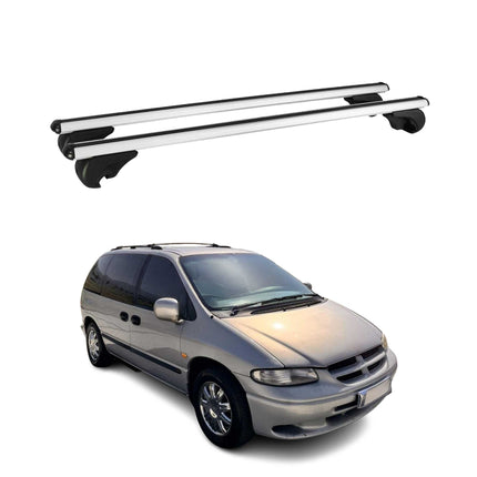 Dachträger Grundtäger für Chrysler Grand Voyager 1995-2001 75kg Alu Silber 2 tlg