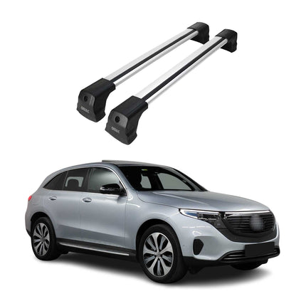 Dachträger Gepäckträger für Mercedes EQC 2019-2023 Grundträger Alu Silber 2x