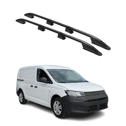 Dachreling Dachgepäckträger für VW Caddy 2020-2026 L2 Länger Alu Schwarz 2x