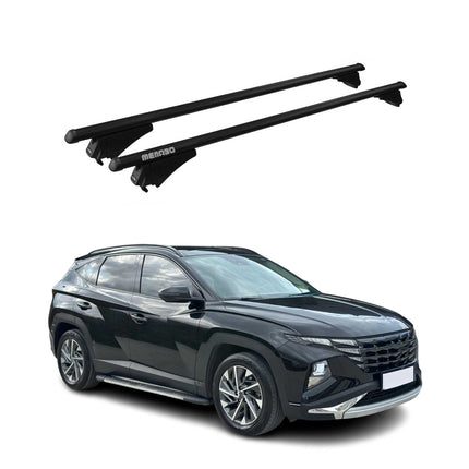 Menabo Grundträger Dachträger für Hyundai Tucson 2022-2026 ABE Alu Schwarz 2x