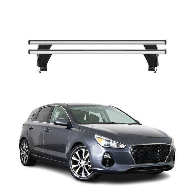 Menabo Dachträger Grundtäger für Hyundai Elantra GT 2017-2020 50kg Alu Silber 2x