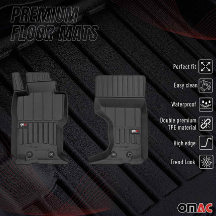OMAC Gummi Fußmatten für Mazda MX-5 2015-2026 Premium TPE Automatten Schwarz 2x