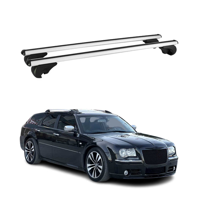 Dachträger Grundtäger für Chrysler 300C Touring 2005-2010 75kg Alu Silber 2 tlg