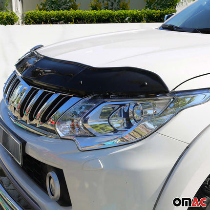 Motorhaube Deflektor Insektenschutz für Mitsubishi L200 2015-2020 Dunkel