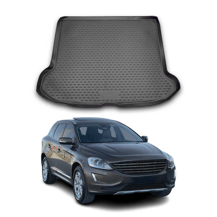 Kofferraummatte Kofferraumwanne für Volvo XC60 2008-2017 Gummi TPE Schwarz