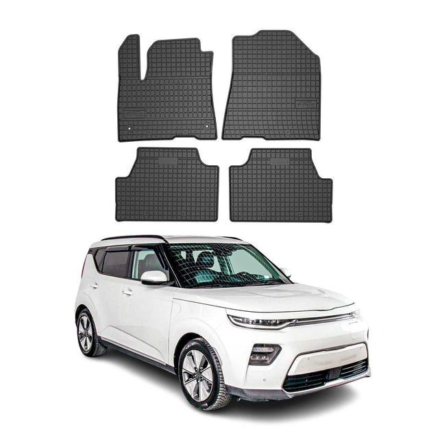 OMAC Gummi Fußmatten für Kia e-Soul 2020-2026 Automatten Gummi Schwarz 4tlg