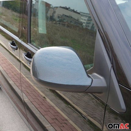 Spiegelabdeckung für VW T5 T6 Transporter / Amarok 2010-2019 Carbon Blau 2tlg