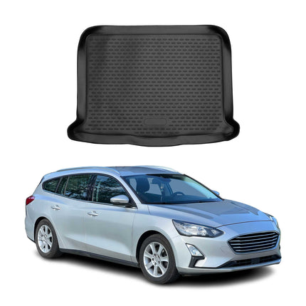 Kofferraummatte Kofferraumwanne für Ford Focus Turnier 2019-2025 Untere Gummi