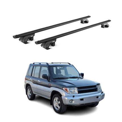 Dachträger für Mitsubishi Pajero V60 1999-2006 5 tür 90kg Alu Schwarz 2x ABE