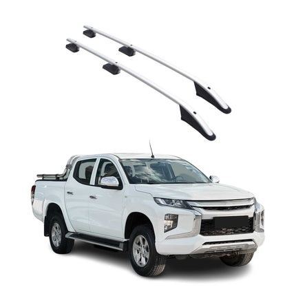 Aluminium Dachreling Querträger für Mitsubishi L200 2019-2026 Silber 2x