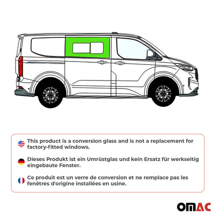 Seitenfenster Schiebetür für Ford Transit Custom V710 2023-26 Vorne Rechts L1 L2