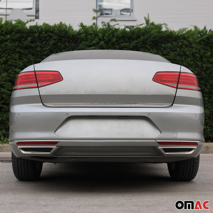 Stoßstangen Diffusor Auspuffrahmen für VW Passat B8 alle 2014-19 Edelstahl Chrom