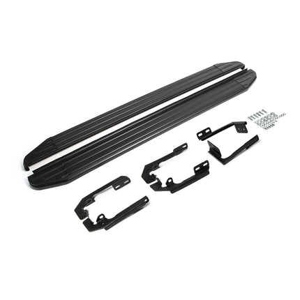 Trittbretter Seitenschweller für Isuzu D-Max 2015-2021 Alu Schwarz ABE