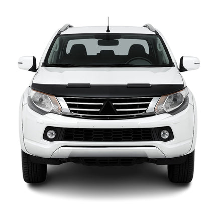 Haubenbra Steinschlagschutz für Mitsubishi L200 2005-2015 Schwarz Halb