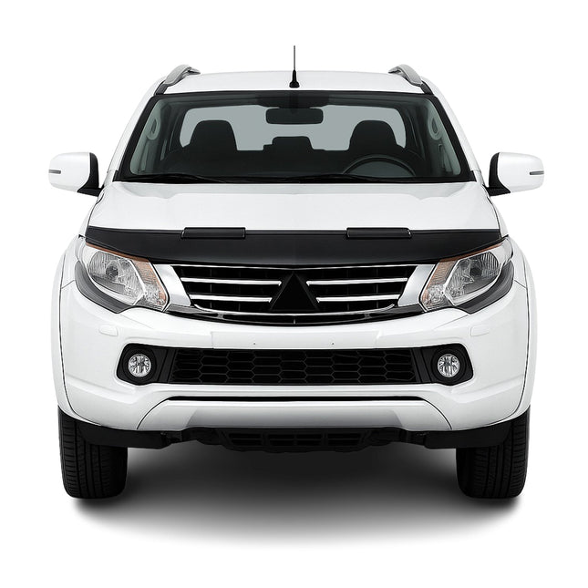 Haubenbra Steinschlagschutz für Mitsubishi L200 2005-2015 Schwarz Halb
