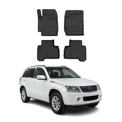 OMAC Gummi Fußmatten für Suzuki Grand Vitara 2005-2014 Premium Gummi Schwarz 4x