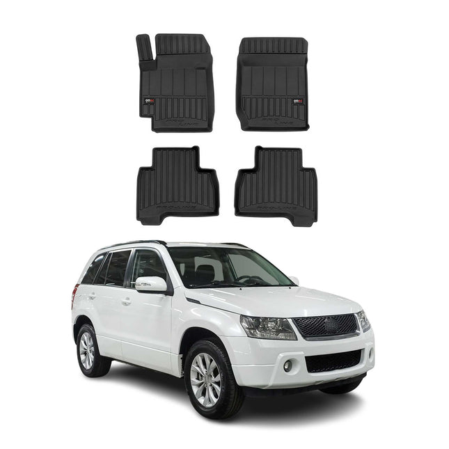 OMAC Gummi Fußmatten für Suzuki Grand Vitara 2005-2014 Premium Gummi Schwarz 4x