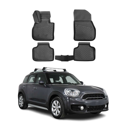 OMAC Gummimatten Fußmatten für Mini Countryman F60 2017-2023 TPE Schwarz 4x