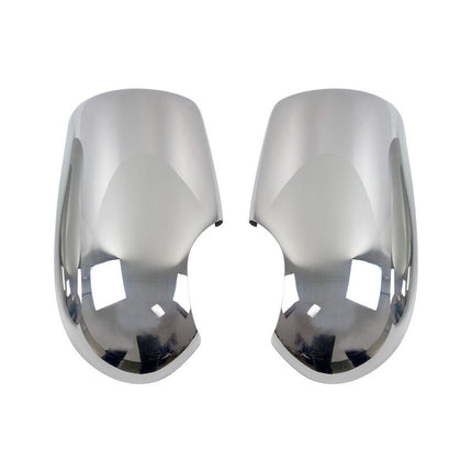 Spiegelkappen Spiegelabdeckung für Ford Transit 2000-2012 Chrom ABS Silber 2tlg