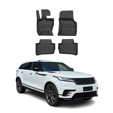 OMAC Gummi Fußmatten für Range Rover Velar 2017-2026 Premium Gummi Schwarz 4tlg